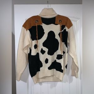 “Vintage” Western cow sweater